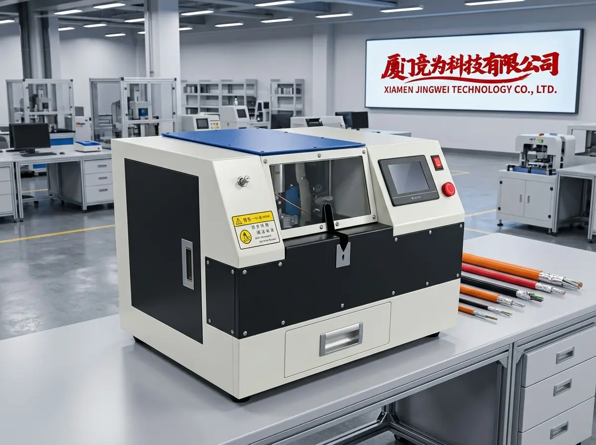 Macchina automatica per spazzolatura, piegatura e taglio della schermatura dei cavi JW-835