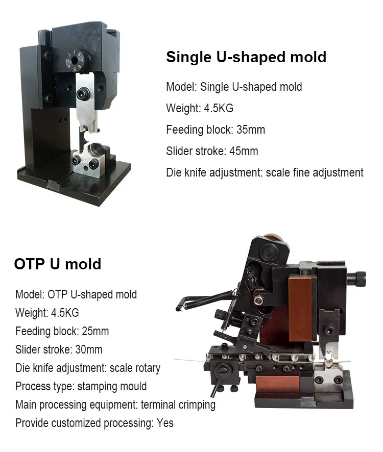 OTP U-shaped mold, Terminal Machine Applicator, Otp Mold, Otp Terminal Mould Stampo a forma di U OTP, applicatore di macchine terminali, stampo Otp, stampo terminale Otp