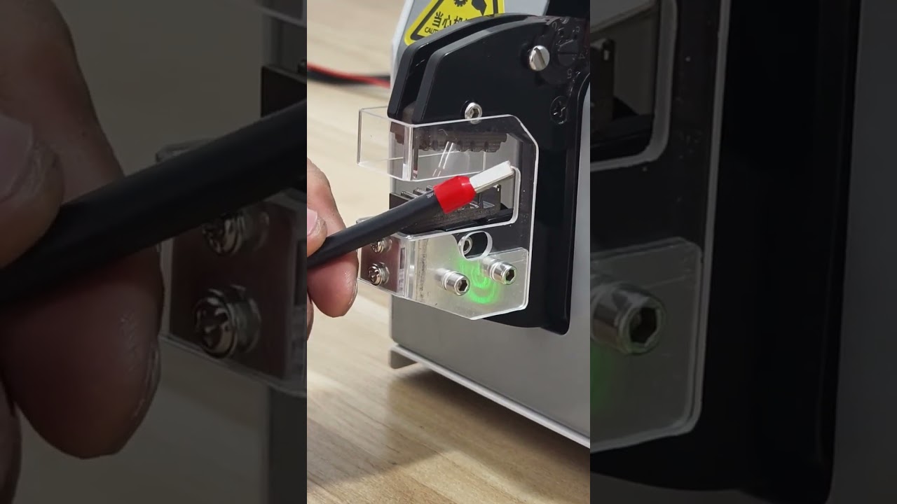 Crimpatrice Elettrica per Cavi 65EC - Test di Crimpatura su Terminali Tubolari #fabbrica #macchinario
