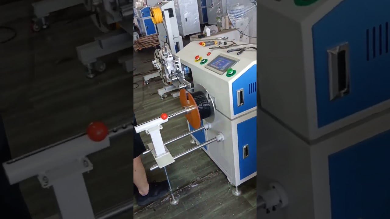 Macchina automatica per conteggio metri, traversatura, taglio e avvolgimento cavi Ø1-15mm #automazione