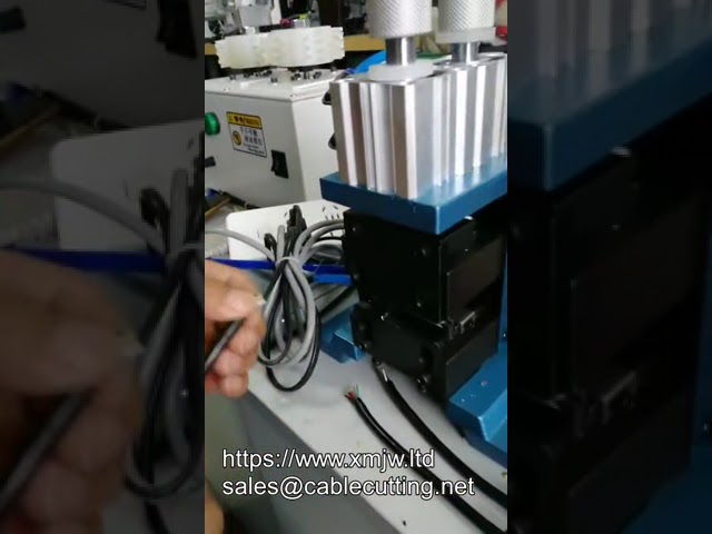 Macchina Spelafili Verticale Semi-Automatica Pneumatica per Cavi di Rame - Taglio, Spelatura e Torsione