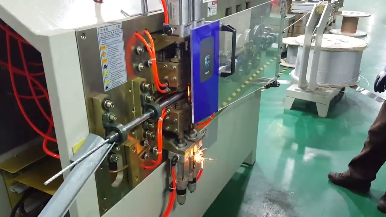 Macchina automatica per fusione testa piatta funi metalliche WPM-60SF