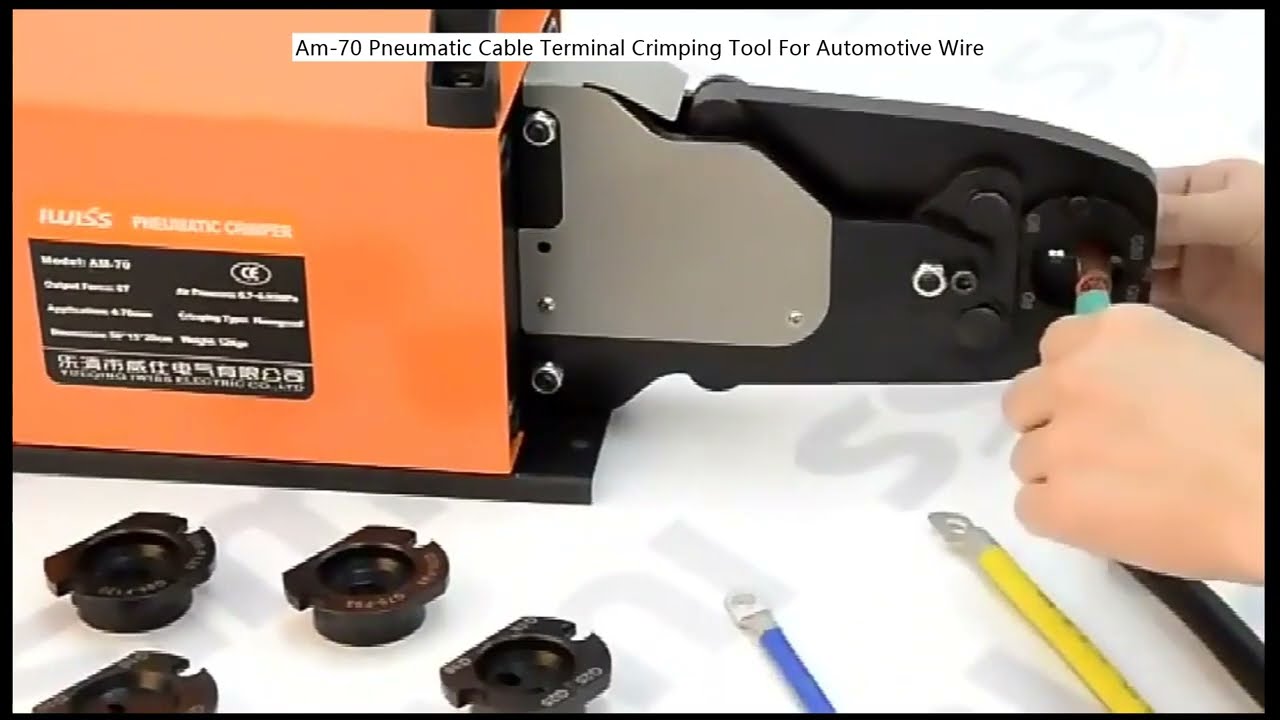 AM-70 Crimpatrice Pneumatica per Terminali Cavi - Utensile Professionale per Cablaggi Auto