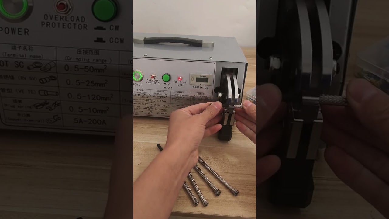 Crimpatrice Elettrica Potente per Terminali fino a 70 mm² | Macchina per Fabbrica
