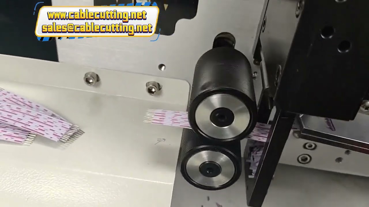 Macchina per taglio cavi piatti PVC e spelatura fili flessibili - Taglio, spelatura e torsione automatica