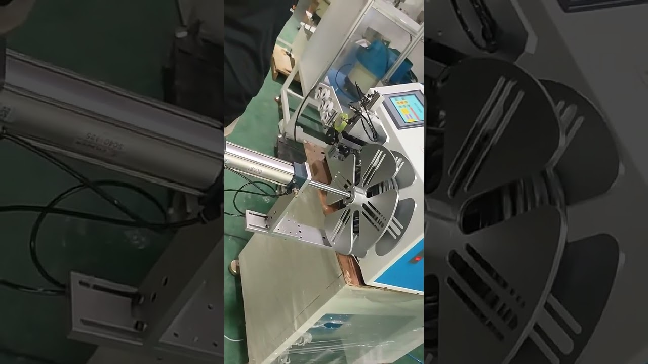 Macchina automatica per conteggio metri, avvolgimento e legatura filo - Stripping cavo rame e bobina #macchina
