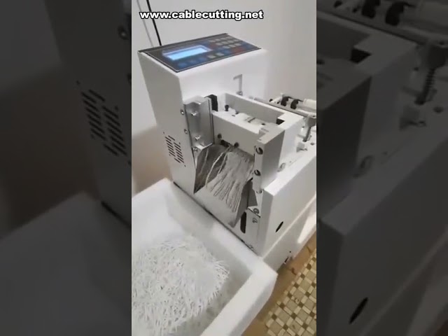 Macchina per taglio automatico di nastri ed elastici per cinturini mascherine