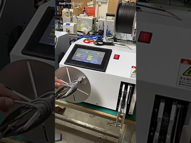 Macchina avvolgitrice automatica per bobine di filo da 3-28 mm, digitale touch screen tutto in uno per legatura cavi