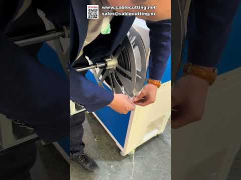 Macchina automatica per conteggio, taglio e avvolgimento di funi e tubi industriali
