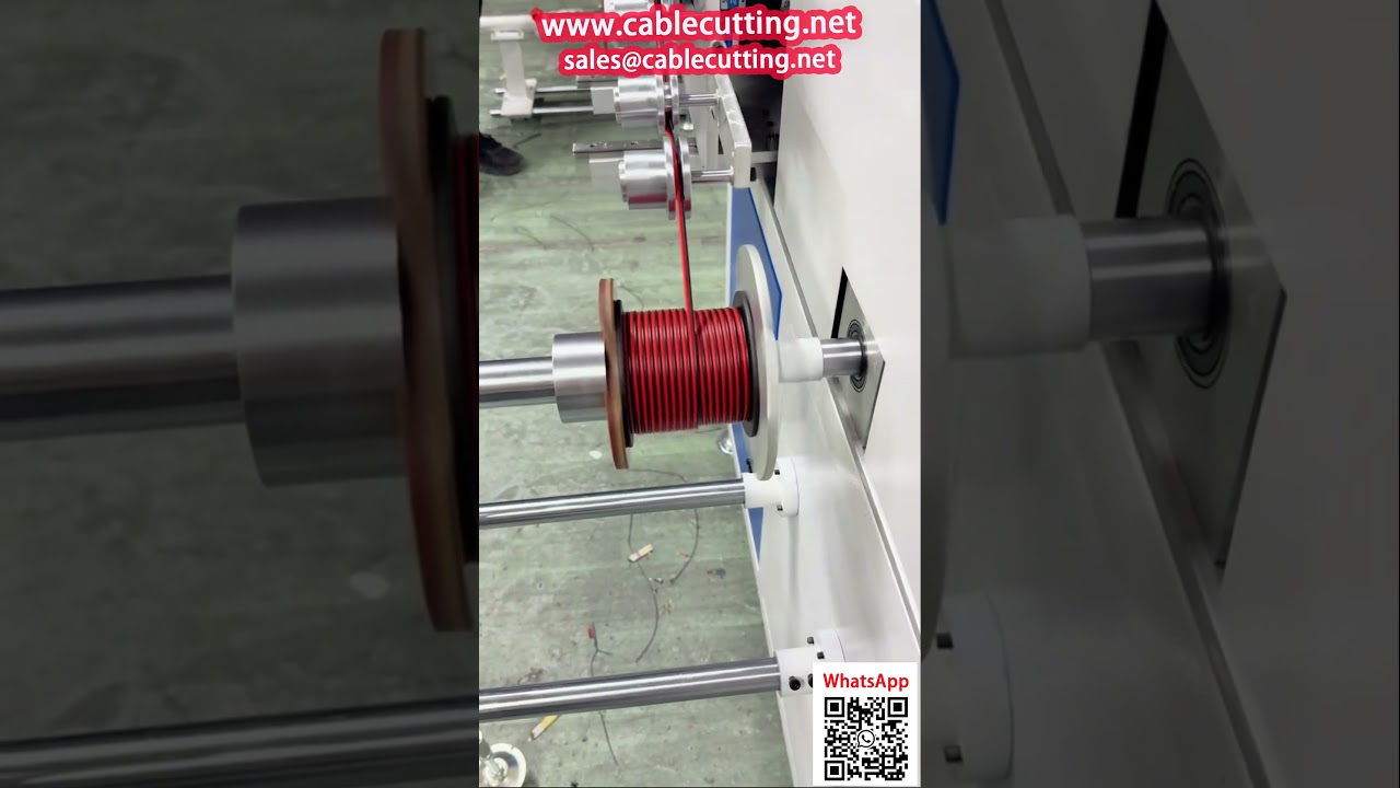 Bobineatrice Automatica con Allineamento e Conteggio per Cavi Audio/Alimentazione Rosso-Nero