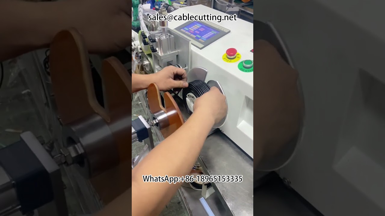 Macchina automatica per conteggio metri, avvolgimento e legatura di rotoli grandi - Attrezzatura per lavorazione cablaggi