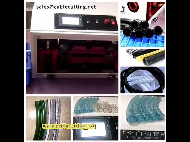 Macchina automatica per taglio tubi corrugati, plastica e gomma – Precisione e velocità