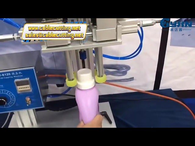 Macchina tappatrice pneumatica per flaconi di profumo in vetro e plastica con crimpatura