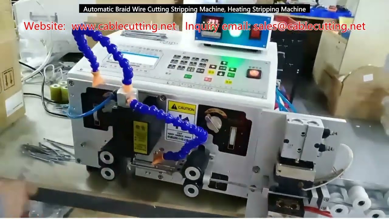 Macchina automatica per taglio e spelatura a caldo di cavi intrecciati – Spelatrice industriale