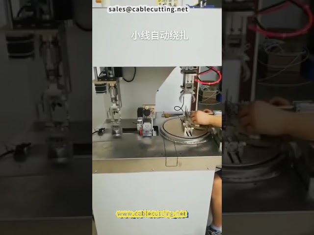 Macchina automatica per avvolgimento e legatura cavi elettrici