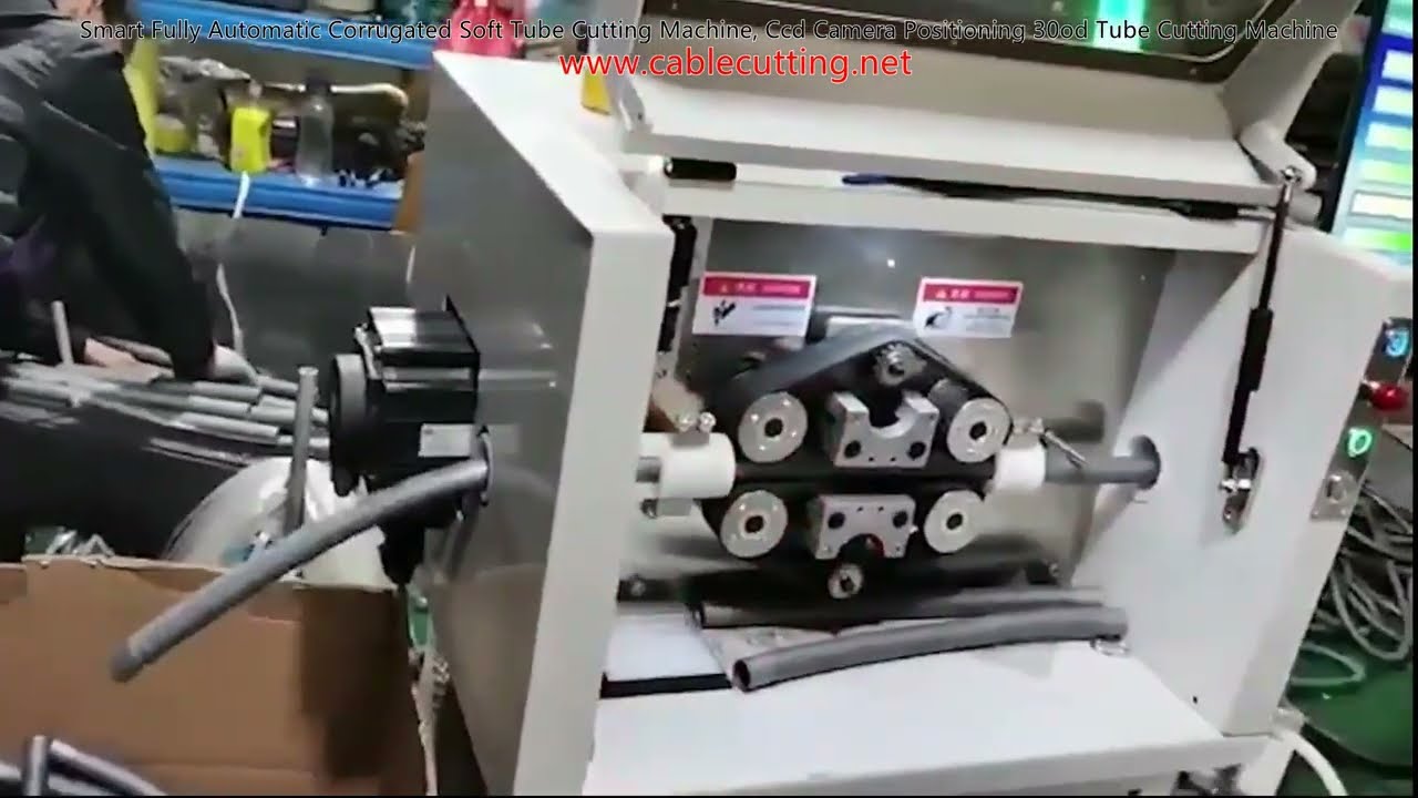 Macchina Intelligente per Taglio Tubi Flessibili Ondulati Automatica, Posizionamento Telecamera CCD per Tubi Ø30 mm