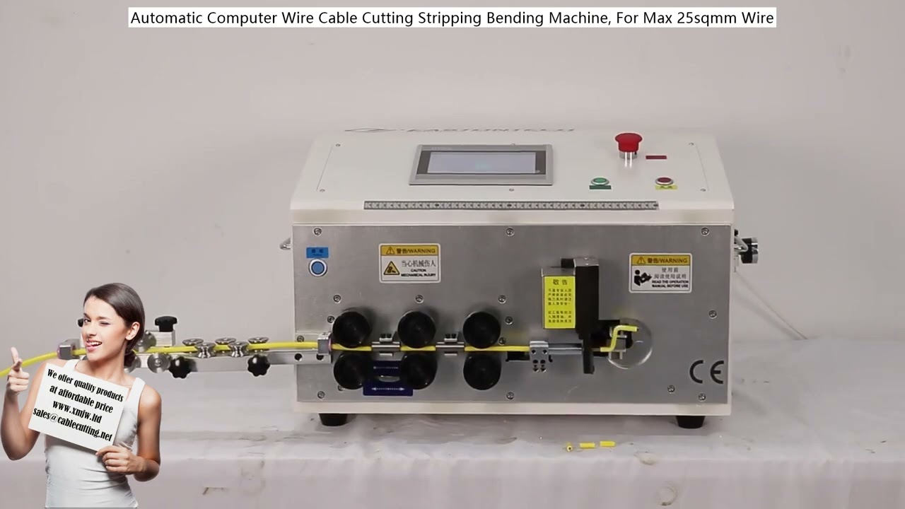 Macchina automatica per taglio, spellatura e piegatura cavi elettrici per computer – fino a 25mm²