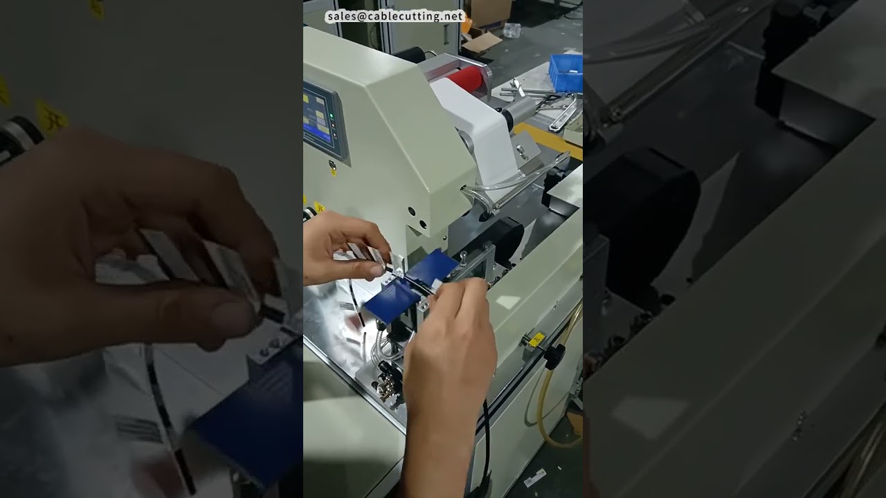 Macchina etichettatrice per fili ad alta velocità: ciclo di 2-5 secondi #fabbrica #macchina