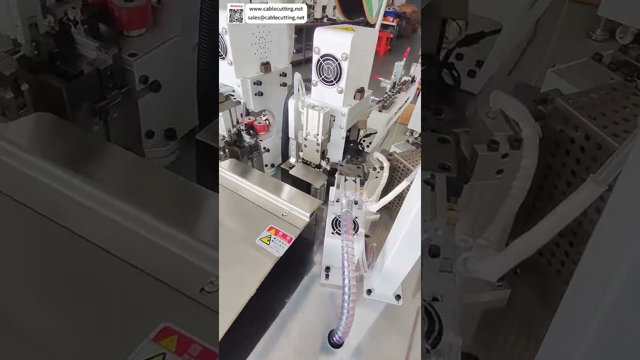 Macchina automatica per stagnatura singola testa e inserimento tubo termoretraibile - Crimpatrice per cablaggi