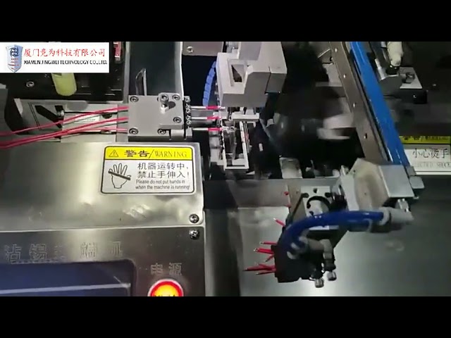 Macchina completa per attorcigliamento, taglio, spelatura, crimpatura e stagnatura cavi - Automazione industriale
