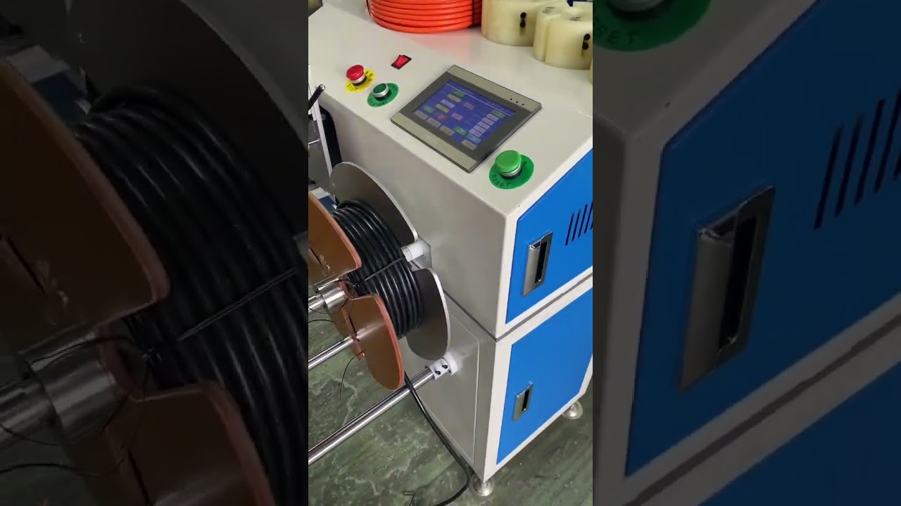 Avvolgitore a Pavimento per Fili con Taglio Preciso e Contaggio Automatico