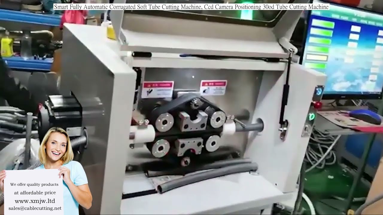 Tagliatrice Automatica Intelligente per Tubi Corrugati Morbidi con Posizionamento Telecamera CCD